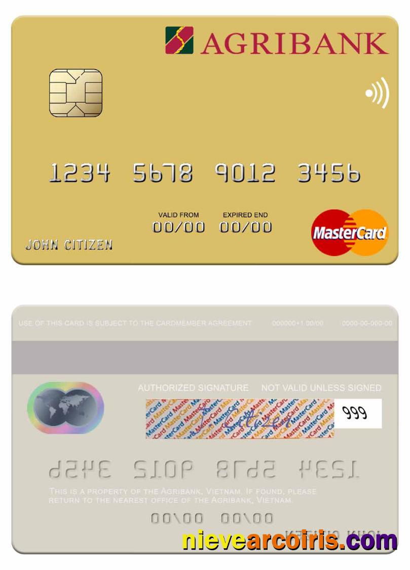 Vietnam Agribank mastercard